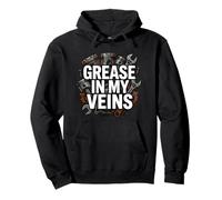 Auto Mechanic Grease In My Veins Gearhead Sudadera con Capucha