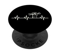 Auto Mechanic Life Love Heartbeat Día del Padre Mecánico Papá PopSockets PopGrip Adhesivo