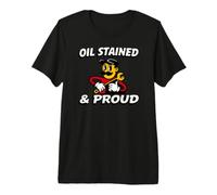 Auto Mechanic Oil Stained and Proud Retro Garage Camiseta Premium