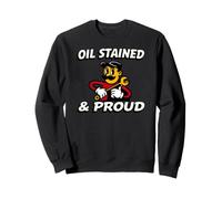 Auto Mechanic Oil Stained and Proud Retro Garage Sudadera