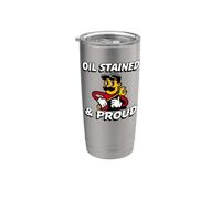 Auto Mechanic Oil Stained And Proud Retro Garage Vaso térmico de acero inoxidable de doble pared