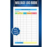 Auto Mileage Log Book: COLOR Car & Vehicle Miles Tracker | Odometer, Fuel & Tax Record for Small Business & Personal Expenses (Vehicle Records Made Simple)