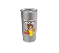 Auto-nombrado Snack Czar Comida Cita Addic Amante Humor Divertido Vaso térmico de acero inoxidable de doble pared
