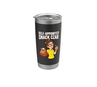 Auto-nombrado Snack Czar Comida Cita Addic Amante Humor Divertido Vaso térmico de acero inoxidable de doble pared