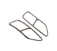 Auto Para A5 A4 B9 2020 2021 2022 2023 2024 Embellecedor De La Cubierta Marco Garganta Del Tubo De Escape Trasero Del Coche(Negro)