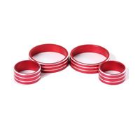 Auto Para Kia 2016-2018 Para Sportage GT-Line S Si Para Premium EX LX SX Interruptor Aire Acondicionado Perilla Anillo Botón Cubierta(ROJO)