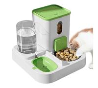 Auto para Mascotas - Automático De Alimentación Y Alimentación De Agua | Dispensador De Alimentos Y Agua De Gran Capacidad para Mascotas Pequeñas, Vajilla