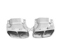 Auto Para Mercedes A45 W176 CLA45 GLA45 2013 2014 2015 2016 2017 2018 Puntas De Escape Cuádruples Boquilla De Silenciador(Plata)