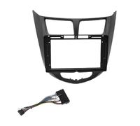Auto para Solaris para Verna para Accent I25 2010-2016 Radio Fascias Reproductor Estéreo MP5 Unidad Principal 2Din Marco Panel 9 Pulgadas(Frame Wire B)