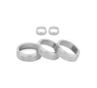 Auto Para VW Para Golf MK7 2014-2020 Cubierta Perilla Aire Acondicionado Anillo Control Interruptor(PLATA,2016-20)