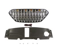 Auto Parrilla Delantera Accesorios De Repuesto De Piezas De Automóvil De Rejilla De Parachoques Delantero De Coche Compatible Con Hyundai Para IX35 2010 2011 2012 2013(Chrome with ligth)