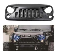 Auto Parrilla Delantera para Jeep Wrangler JK 2007-2017,Rejillas Frontales de Radiador Parrilla Radiador Car Parrilla Central Parrilla Delantera Deportiva Accesorio de Recambio de Rejilla Delantera