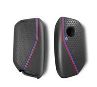 Auto Parts - Funda de silicona para llave B-MW X1 U11 X7 X5 G05 LCI I7 IX XM Series 7 740Li U06 G81 M3 2023 2024-1 PC negro (rojo azul)