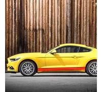 Auto Pegatinas de Calcomanías Body Lateral para Ford Mustang 2000-2021 GT Shelby 500,Pegatinas de Vinilo,Conjunto de Estilo Raing de PVC,Red