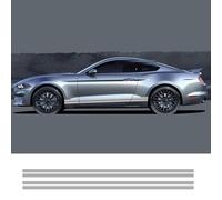 Auto Pegatinas de Calcomanías Body Lateral para Ford Mustang 2000-2021 GT Shelby 500,Pegatinas de Vinilo,Conjunto de Estilo Raing de PVC,Grey