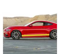 Auto Pegatinas de Calcomanías Body Lateral para Ford Mustang 2000-2021 GT Shelby 500,Pegatinas de Vinilo,Conjunto de Estilo Raing de PVC,Yellow