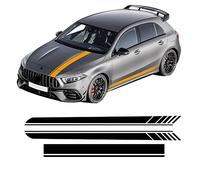 Auto Pegatinas de Calcomanías Body Lateral, para Mercedes Benz Clase A W177 V177 A35 A45 A45S W176 AMG Edición 1 AMG Car Hood Decal Side Stripes Falda Pegatina