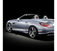 Auto Pegatinas de Calcomanías Body Lateral,para Mercedes Benz SLK SLC Classe R170 R171 R172 AMG Pegatina de Falda Lateral para Puerta de Coche,calcomanías de decoración para el Cuerpo del Coche.