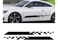 Auto Pegatinas de Calcomanías Body Stripe Lateral,para Audi TT 8N MK1 MK2 8J,Pegatinas para Falda Lateral de Puerta,White