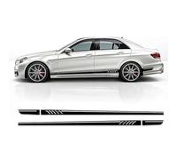 Auto Pegatinas de Calcomanías Body Stripe Lateral,para Benz W212 S212 A207 C207 W213 S213 A238 C238 E63 AMG,Pegatinas para Falda Lateral de Puerta,Red