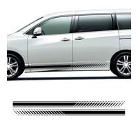 Auto Pegatinas de Calcomanías Body Stripe Lateral,para Nissan Elgrand E50 E51 E52 2.5 3.5,Pegatinas para Falda Lateral de Puerta,Black