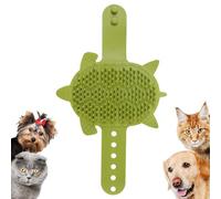 Auto peluquero para gatos, auto peluquero para mascotas, 203 dientes, impermeable, correa de silicona, herramienta de masaje para temporada de desprendimiento, mantenimiento diario, interior
