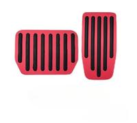 Auto Piezas Para Tesla para el modelo 3, juego de pedales de pie de aleación de aluminio, Pedal de apoyo de acelerador de freno, Coche negro(Red)
