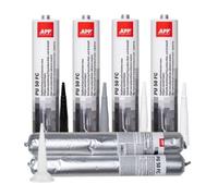 APP PU 50 FC Sellador y adhesivo de poliuretano multiusos | Masilla adhesiva, sellado y pegado | Se puede utilizar para aplicaciones marinas y impermeabilizante | Gris | 310 ml