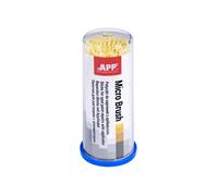 AUTO-PLAST PRODUKT App Micro Brush - Juego de 100 Pinceles de retoque para Pintura de Coche | Aplicadores de Microfibra sin Polvo para retoques de Pintura automática | 1,5 mm | Amarillo