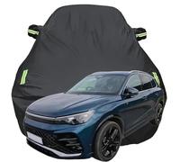 Auto Protección Cubierta para Tiguan R-Line, Anti Nieve/Rasguño/UV Oxford Tarpa de Coche, Todo Clima Oxford Tarpa Coche Funda,Black-Plus-Cotton