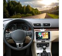 Auto Radio Coche con CarPlay con Android Auto navegación GPS SWC MirrorLink | 4+64G Android 14 pantalla táctil de 7 pulgadas Autoradio Estéreo para VW Passat B7/3C Estate/Sedan/Wagon/Alltrack 2010-2014