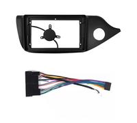 Auto Radio Fascia 9 Pulgadas 2DIN con DVD Estéreo Marco Adaptador Bisel Tablero Panel MP5 para Kia para Ceed 2012-2016(Cable del chasis RHD)