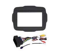 Auto Radio Fascia para Renegade 2014+ Sonido Estéreo Cuadro Instrumentos Cuadro Cuadros Kit Adaptador Cable Canbus(Fascia con Cable)