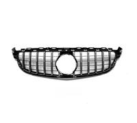 Auto Rejilla Delantera Rejillas De Radiador De Coche De Repuesto De Rejilla Frontal Negra Brillante Compatible Con Benz C63 Para AMG W205 2019 2020 2021 GT Style(Silver)