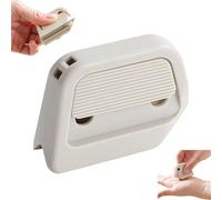 Auto-Retract Ceramic Mini Box Cutter with Auto-Retractable Blade, Pocket Sized Right Angle Groove Design, Fridge Magnet Portable Opener for Home Office Travel & Cardboard Craft Using (1 Pc,Khaki)