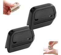 Auto-Retract Ceramic Mini Box Cutter with Auto-Retractable Blade, Pocket Sized Right Angle Groove Design, Fridge Magnet Portable Opener for Home Office Travel & Cardboard Craft Using (2 Pcs,Black)