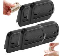 Auto-Retract Ceramic Mini Box Cutter with Auto-Retractable Blade, Pocket Sized Right Angle Groove Design, Fridge Magnet Portable Opener for Home Office Travel & Cardboard Craft Using (5 Pcs,Black)