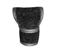 Auto Schalthebelabdeckung - Glitzer Schaltknauf Schutz | Universal Innendekoration Für SUV & PKW | Hochwertiges PU-Leder Mit Kristallen, Einfache Montage Ohne Werkzeug, Elegantes Design, 1x