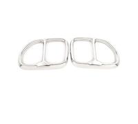 Auto Silenciador Trasero Coche Cubierta Salida Tubo Escape Embellecedor Para X3 G01 X4 G02 2018 2019 2020 2021 2022(Plata)