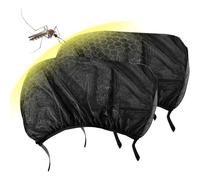 Auto-Sonnenschutz Für Seitenfenster (2er Set) - Atmungsaktives Mesh Für SUV & Limousine | Hitzebeständiger UV-Schutz & Sichtschutz Für Passagiere | Universelle Fenster-Socke, Schwarz, Durchscheinend