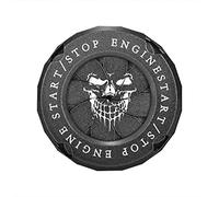 Auto Start Stop Knopf Abdeckung Totenkopf Muster Auto Metall Motorschalter Zündknopf Abdeckung Universal Zündschalter Startknopf Schutzabdeckungsring Start Stop Engine Drehbarer Schutzaufkleber