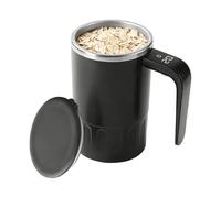 Auto Stirring Drink Mug - Battery Operated Cup for Mixing Beverages | Portable Stainless Steel with Easy Press Button, Leak Proof Lid for Smooth Coffee Tea Cocoa and Cappuccino Blends 3.15x5.43in