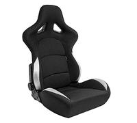 AUTO-STYLE Asiento Deportivo 'BS2' - Negro - Respaldo de Poliéster Ajustable de Doble Cara - in orrederas