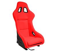 AUTO-STYLE Asiento Deportivo 'MO' - Rojo - Respaldo Fijo de Poliéster - incl. Correderas