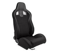 AUTO-STYLE Asiento Deportivo 'MR' - Cuero Artificial Negro + Textil Pine Negro - Respaldo Ajustable de Doble Cara - in orrederas