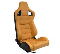 AUTO-STYLE Asiento Deportivo 'RK' - Cuero Artificial Beige - Respaldo Ajustable de Doble Cara - in orrederas