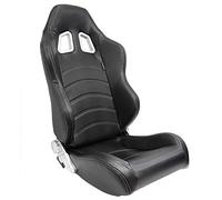 AUTO-STYLE Asiento Deportivo 'Tipo Z' - Aspecto de Carbono Negro - Respaldo Ajustable de Doble Cara - incl. Correderas