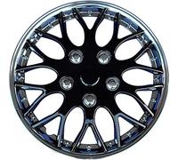 AUTO-STYLE AUTOSTYLE KT970-16C/IB Juego de 4 Tapacubos Missouri 16 Pulgadas Cromo/Negro