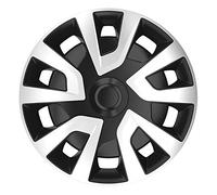 AUTO-STYLE Juego de 4 Tapacubos Revo-Van 15 Pulgadas Plateado/Negro (esférico)