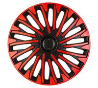 AUTO-STYLE Juego de 4 Tapacubos Soho 13 Pulgadas Negro/Rojo